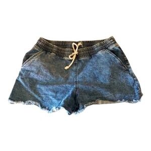 EUC-NoBo Jean Shorts Elastic With Drawstring. Soft Material Size L 11/13